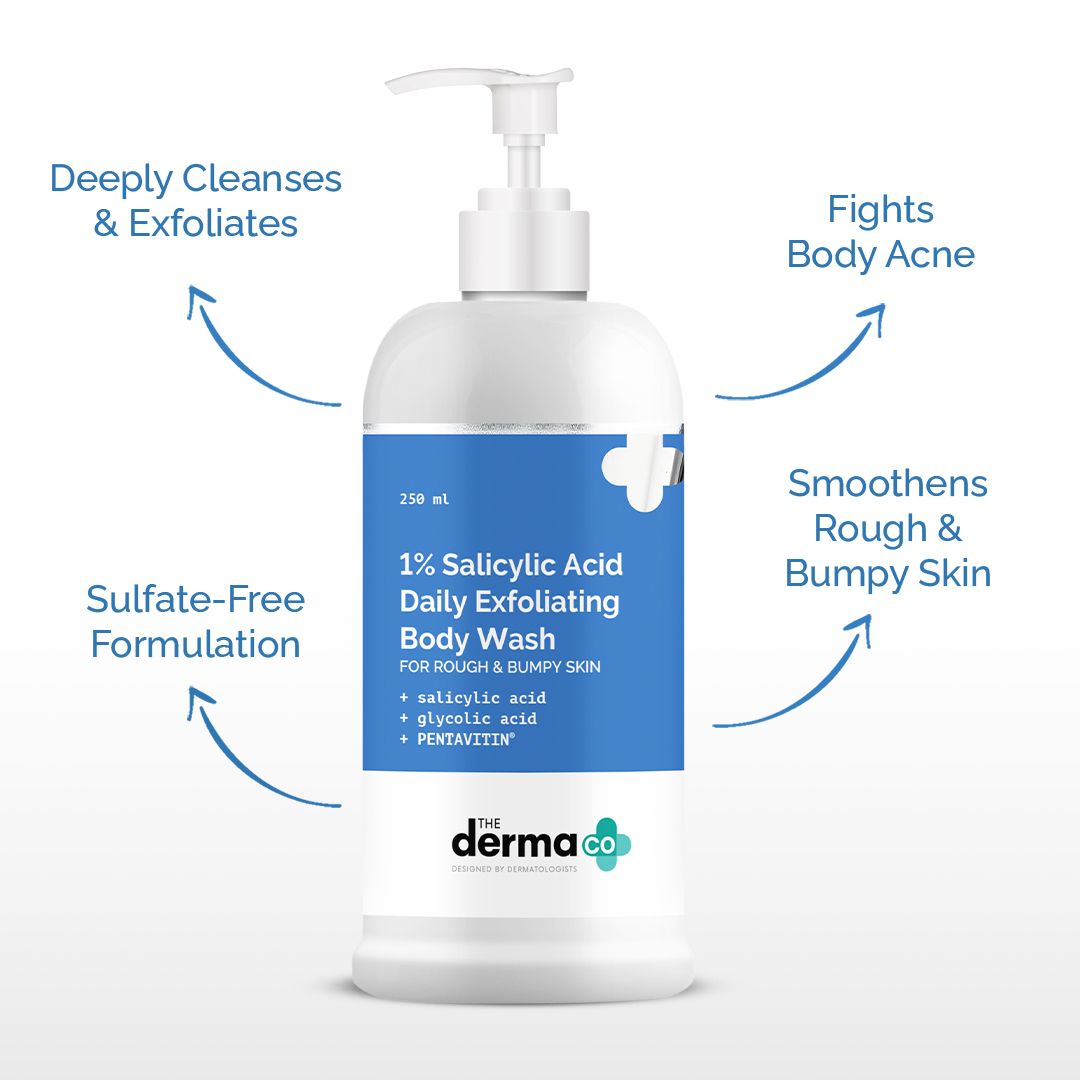 1% Salicylic Acid Daily Exfoliating Body Wash with Salicylic Acid , Glycolic Acid & PENTAVITIN® - 250ml