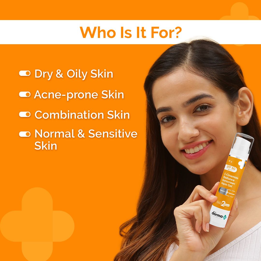 C-Cinamide Radiance Sunscreen Aqua Gel with SPF 50 & PA++++ - 50g