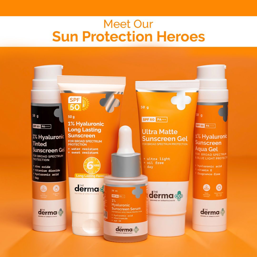 1% Hyaluronic Long Lasting Sunscreen SPF 50 & PA++++ with Hyaluronic Acid & Vitamin E  for Upto 6-Hour Sun Protection- 50 g