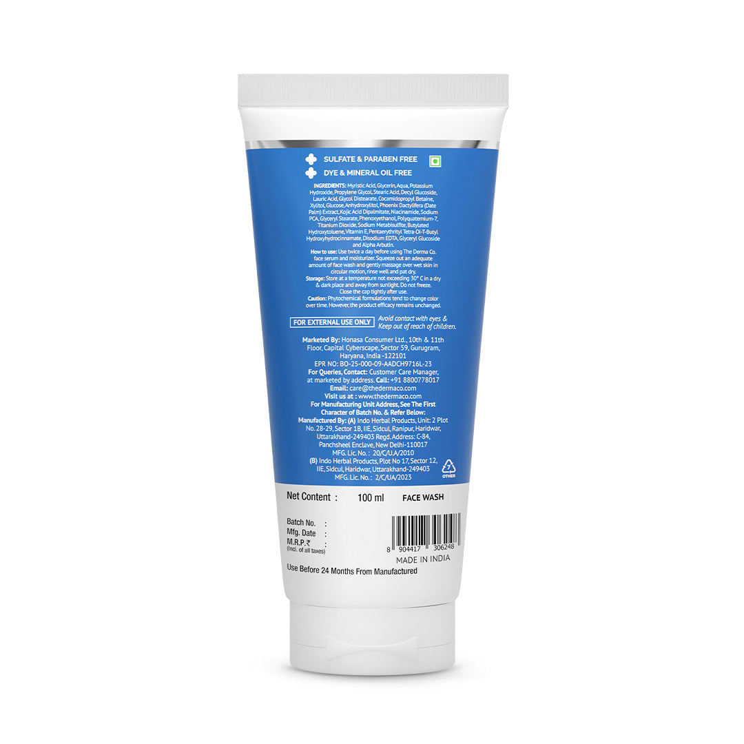 1% Kojic Acid Face Wash with Niacinamide & Alpha Arbutin For Dark Spots & Pigmentation - 100ml