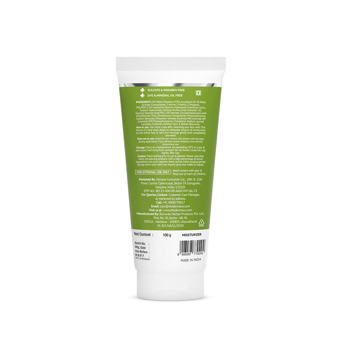 Oil-Free Daily Face Moisturizer With Hyaluronic Acid, Ceramides & Multivitamins for Non-Greasy & Hydrated Skin - 100g