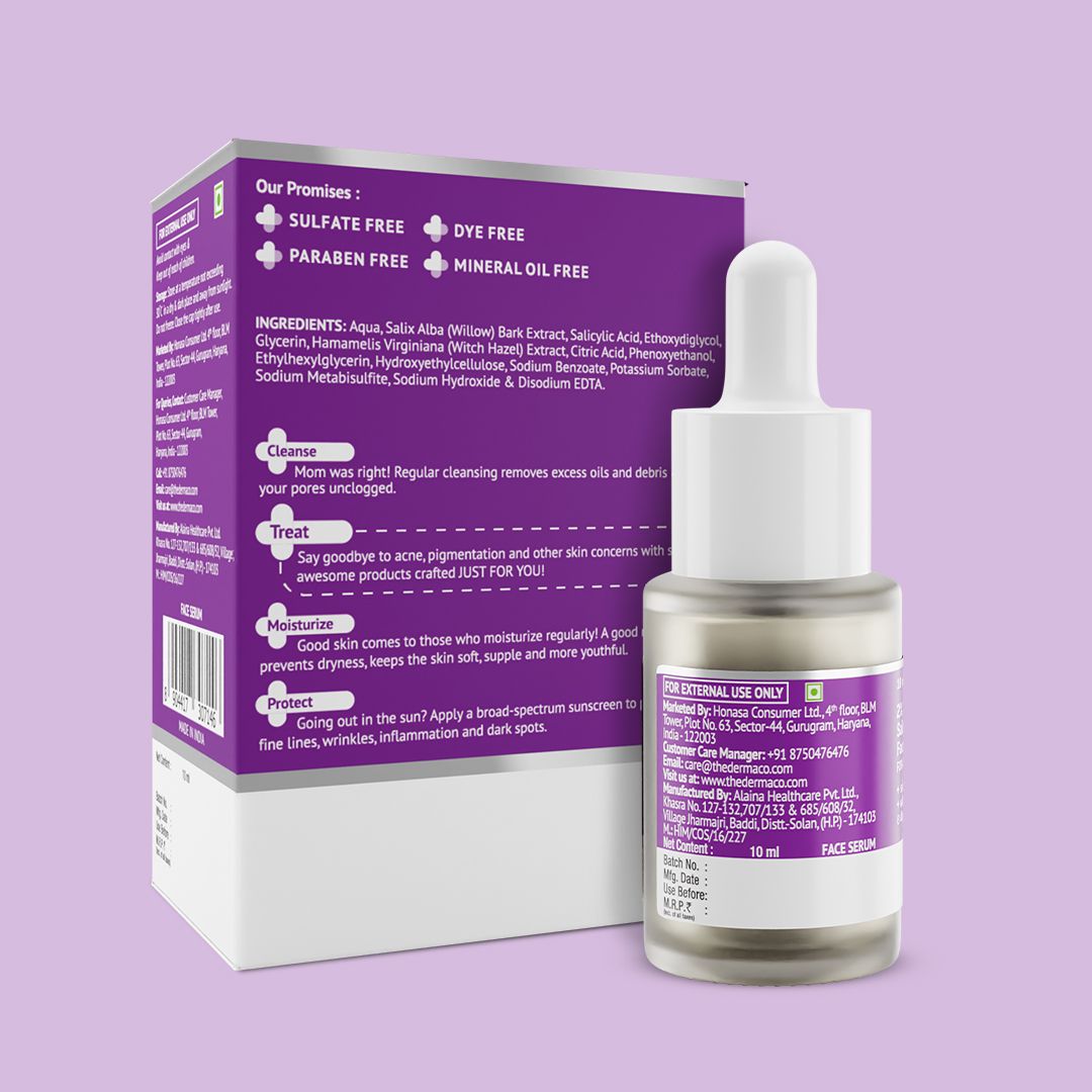 2% Salicylic Acid Serum for Active Acne - 10ml