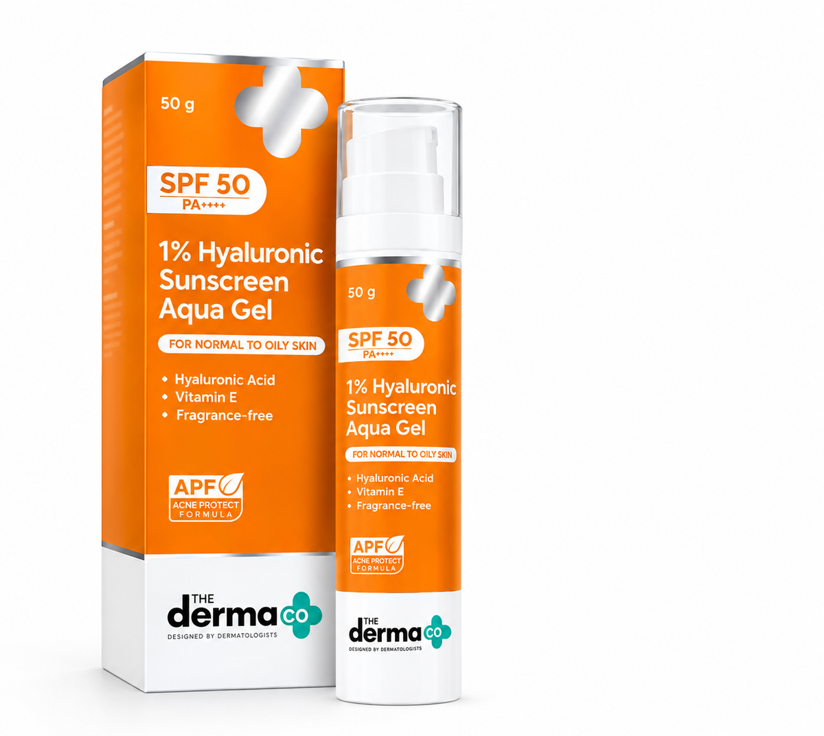 1% Hyaluronic Sunscreen Aqua Gel In Vivo Tested (ISO 24444:2019 Certified, CTRI/2025/02/080287) with SPF 50 & PA++++ - 50g